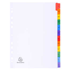 Exacompta Register Jan-Dez A4 mani+bedr.farbig.Tab