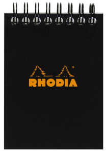 Rhodia NotizBlockk A7 Doppel lin 80Bl schw