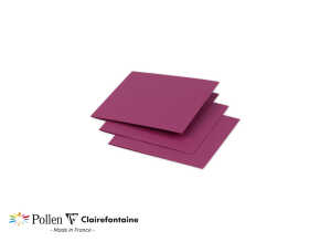 Clairefontaine Doppelkarte Pollen 110x110 himbeer