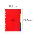 Exacompta Register A4 PP blanco 5Tlg 180mµ