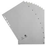 Exacompta Register A4 recycelt PP 1-10 tlg grau