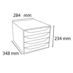 Exacompta Ecobox open ECO Weiss/Glasklar