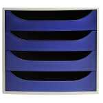 Exacompta Ecobox open ECO grau/nachtblau