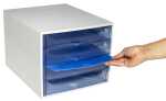 ECOBOX open ECO grau/eisblau Tz