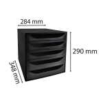 Le Dauphin Ecobox A4+ 5 Laden open schwarz