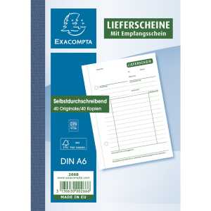 Exacompta Lieferscheine A6 2x40 Blatt