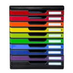 Schubladenbox MODULO 10 Schubladen A4+ schwarz Schublade:...