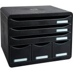 Exacompta Store-Box Maxi 6 Laden schwarz glossy