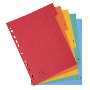 Exacompta Register A4+ Tlg 1-5 Manila Karton