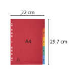 Exacompta Register A4+ Tlg 1-5 Manila Karton