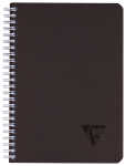 Doppelspiralbuch A5, 90 Blatt kariert, schwarzer Einband