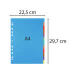 Exacompta Register A4 Chromalin PP 12tlg 300µ