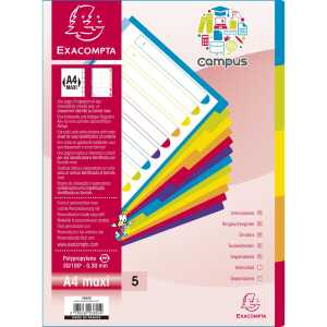Exacompta Campus Register PP A4+ 5 taben