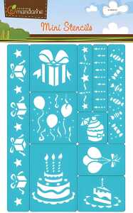 Avenue Mandarine Mini Schablonen Geburtstag 10Stk