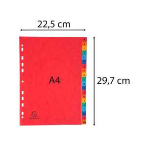Exacompta Register A4 20tlg A-Z Manila Karton