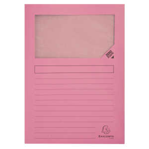 Exacompta Fenstermappe Super-rosa 100St