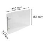 Exacompta Ringb 165x240 2R 25mm Crystal glask