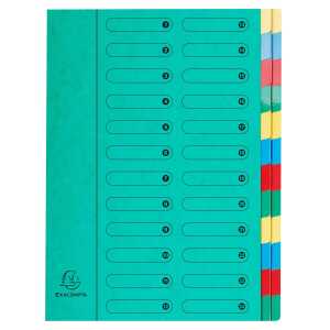 Exacompta Ordungsmappe 24Tlg o fenst/gum A4