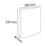 Ringbuch A4 Kart/PP 4R 30mm rosa