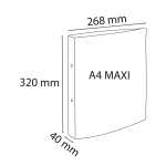 Exacompta Ringbuch A4/2R 30mm Iderama PP rosa