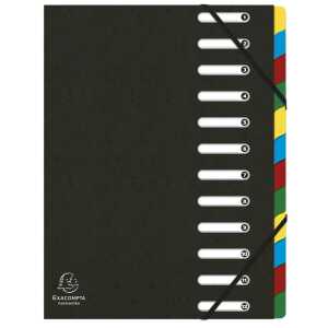 Ordnungsmappe A4 Harmon 12tlg sw