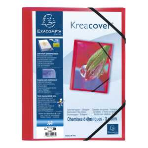 Sammelmappe A4 PP KC Transp Rot