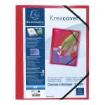 Exacompta Sammelmappe A4 PP KC Transp Rot