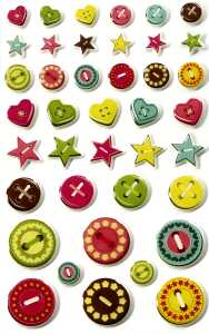 Maildor Stickers Cooky Knöpfe 7,5x12 1Bg