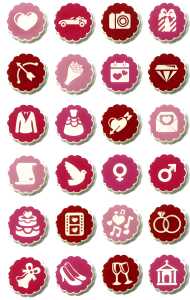 Maildor Stickers Cooky Hochzeit 7,5x12 1Bg