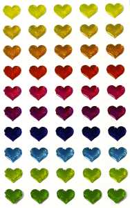 Maildor Stickers Cooky Herz sort 7,5x12 1Bg