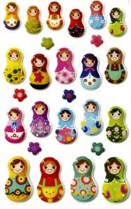 Maildor Stickers Cooky Matroschka 7,5x12 1Bg