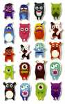 Maildor Stickers Cooky Monsters 7,5x12 1Bg