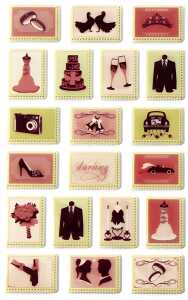 Maildor Stickers Cooky Hochzeitsbr 7,5x12 1Bg