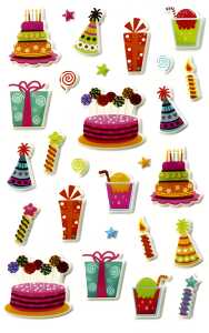 Maildor Stickers Cooky Geburtstag 7,5x12 1Bg