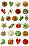 Maildor Stickers Cooky Adventzahlen 7,5x12 1Bg