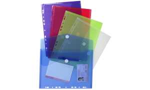 Prospekthüll m Loch A4 PP 5St Trans