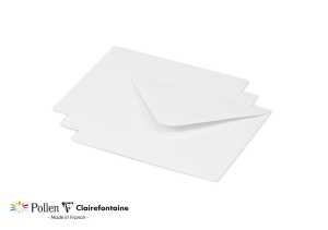 Clairefontaine Umschlag Pollen 125x138 120g weiß