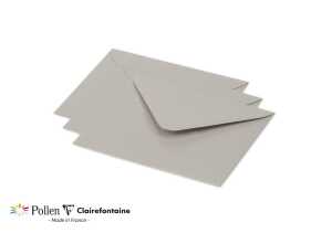 Clairefontaine Umschlag Pollen 125x138 silber