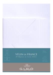 Herbin Set 10Bl+5Umschl A5 Velin weiss