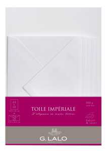 Herbin Set 10Bl+5Umschl A5 Toile weiss