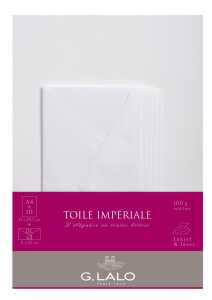 Herbin Set 10Bl+5Umschl A4 Toile weiss