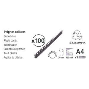 Exacompta 100 plast. binderücken 20mm A4 weiß