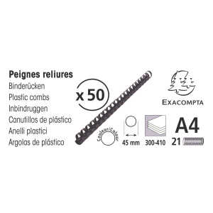 Exacompta 50 plast. binderücken 45mm A4 sw
