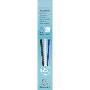 Exacompta 25 plast. binderücken 10mm A4 schw.