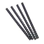 25 plast. binderücken 12mm A4 schw.