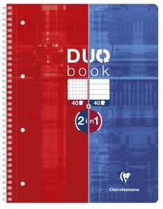 Clairefontaine Collegeblock A4+ Duo 40Bl kar+40Bl lin