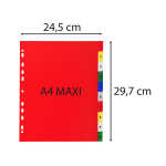 Exacompta Register 1-10 A4+ PP bedruckt.Taben