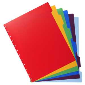 Exacompta Register für Sichtmappen 6-teilig