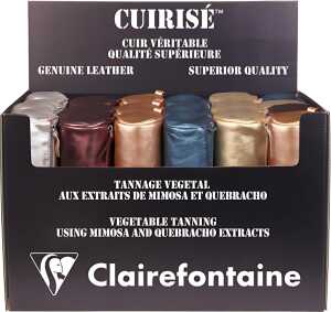 Clairefontaine Displ 24 Schlamper PerlmLeder 5sort