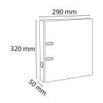 Ordner karton/PP R50mm A4 hgn